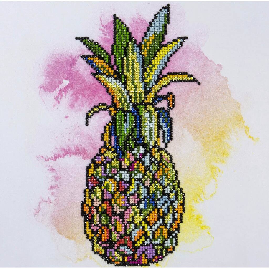 diamond art by leisure arts intermediate pineapple art kit michaels diamond art by leisure